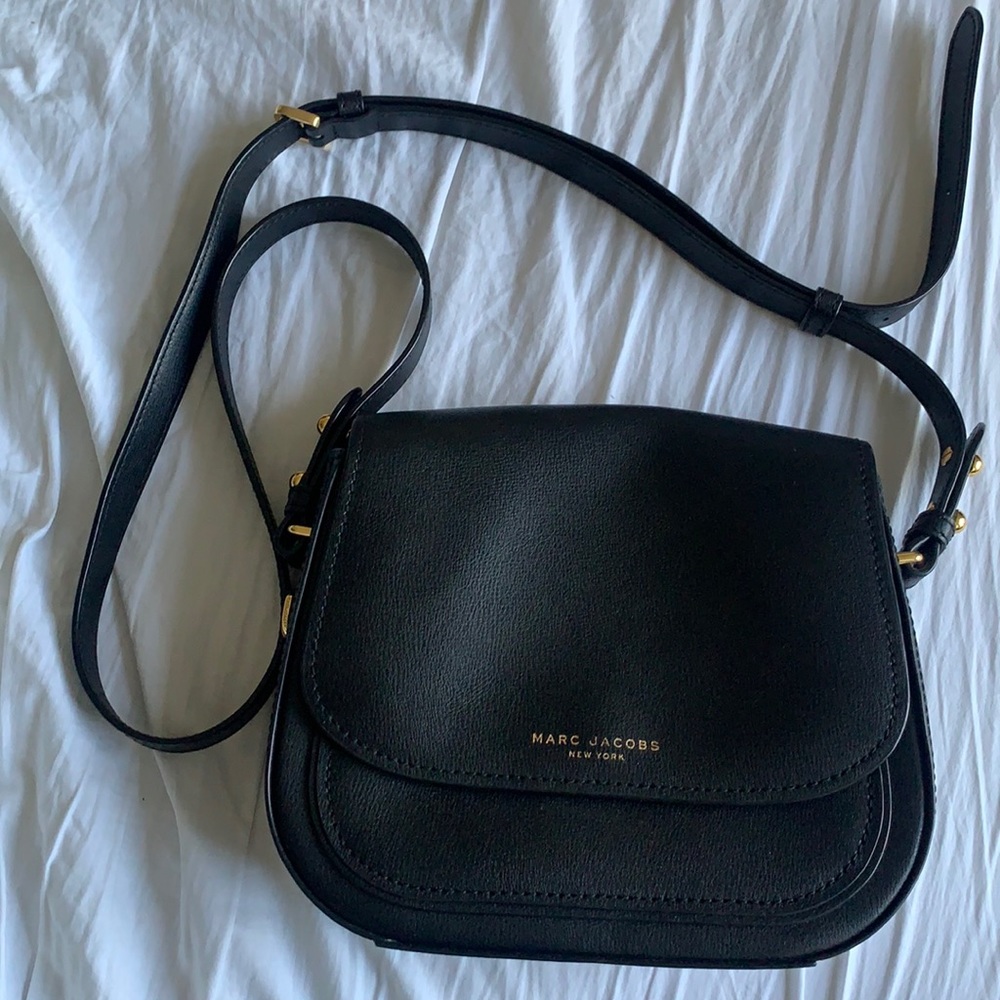 Marc Jacobs Black Leather Crossbody Purse